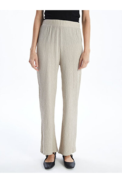 LC Waikiki Elastic Waist Textured Women's Trousers