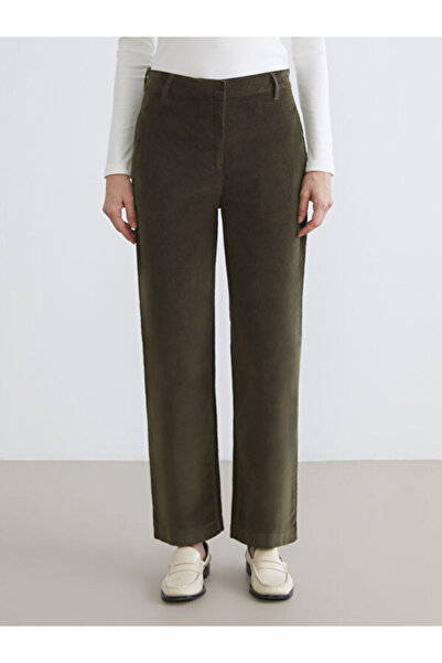 LC Waikiki Standard Fit Velvet Women's Trousers