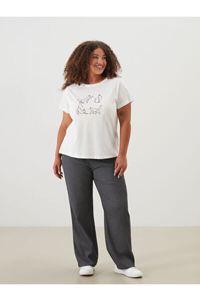 LC Waikiki Elastic Waist Striped Women's Trousers