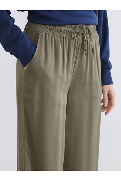 LC Waikiki Wide Leg Women's Trousers with Elastic Waist