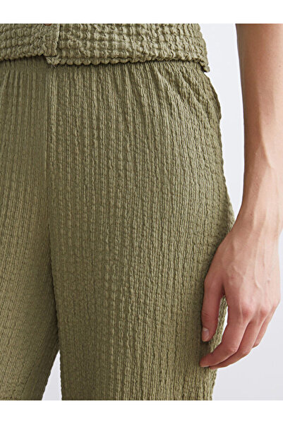LC Waikiki Elastic Waist Textured Women's Trousers