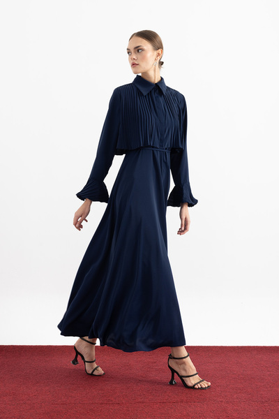 Birgül Bektaş Cuff Detailed Pleated Dress