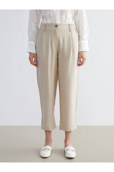 LC Waikiki Women's Pleated Trousers with Elastic Waist