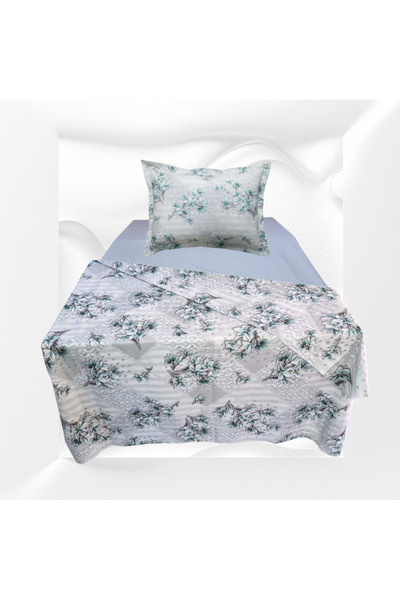 GÜLLÜCE HOME T.Kişilik%100 Cotton(160X225 Duvet Cover) Fitted Sheet 100X200X30 (Zippered Pillowcase 50X70
