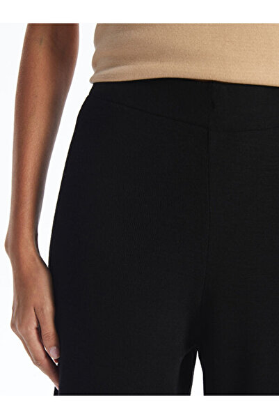 LC Waikiki Straight Wide Leg Women's Knitwear Trousers with Elastic Waist