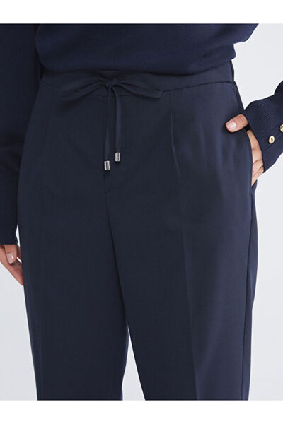 LC Waikiki Elastic Waist Carrot Cut Women's Pleated Trousers