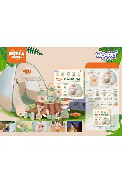 woopie Set de aventură în camping pentru copii – Kit de joacă Explorer cu cort, lanternă și accesorii