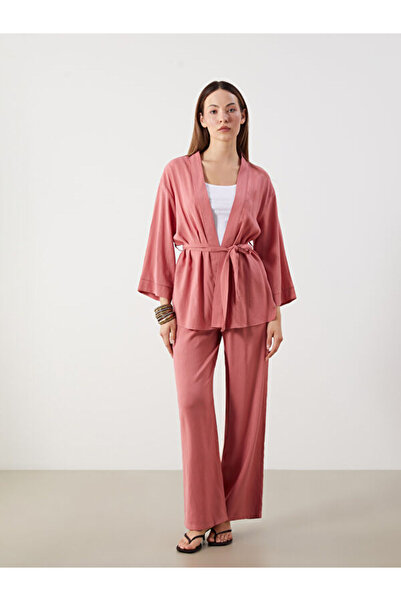 LC Waikiki Women's Linen Blended Pants with Elastic Waist