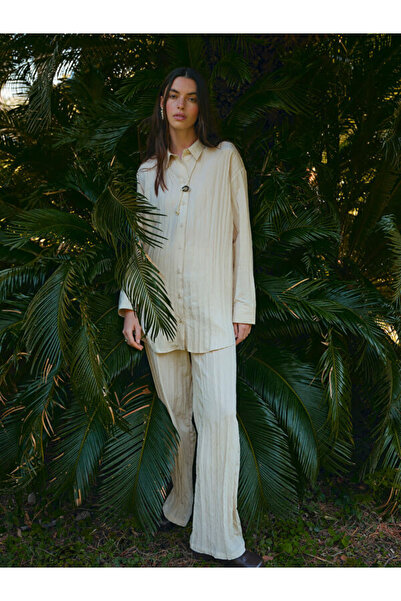 LC Waikiki Elastic Waist Textured Women's Trousers