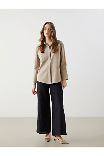 LC Waikiki Wide Leg Women's Trousers with Elastic Waist