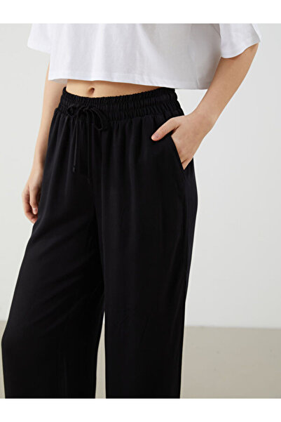 LC Waikiki Wide Leg Women's Trousers with Elastic Waist