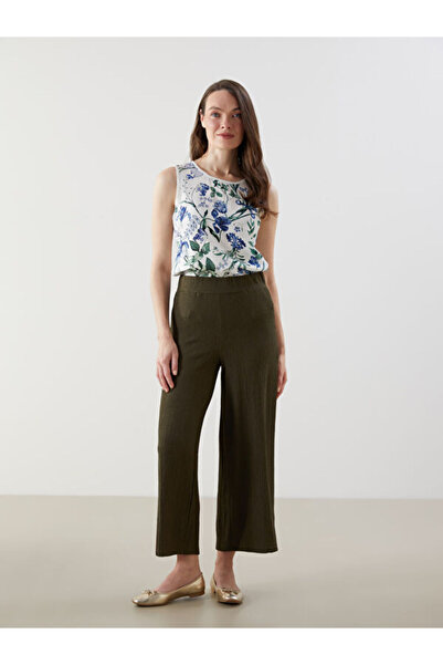 LC Waikiki Textured Women's Trouser Skirt with Elastic Waist