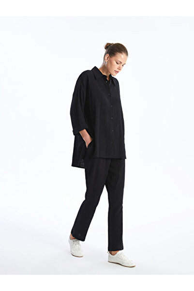 LC Waikiki Elastic Waist Textured Women's Trousers