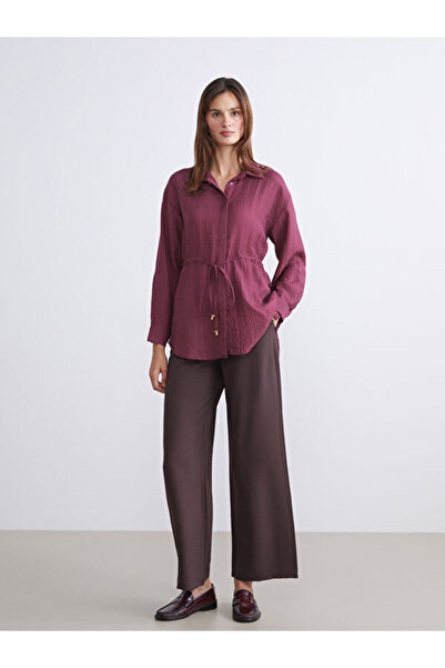 LC Waikiki Wide Leg Women's Trousers with Elastic Waist