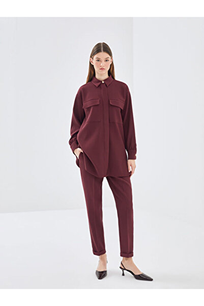 LC Waikiki Elastic Waist Textured Women's Trousers