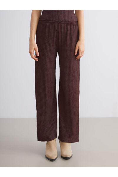 LC Waikiki Elastic Waist Textured Women's Trousers