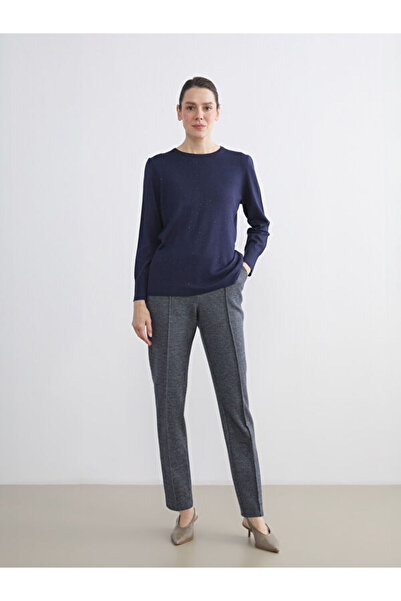 LC Waikiki Plus Size Herringbone Patterned Women's Trousers