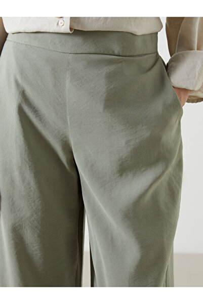 LC Waikiki Wide Leg Women's Trousers with Elastic Waist