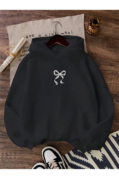 buendiakids Φούτερ με κουκούλα για κορίτσια/αγόρια σε μαύρο χρώμα με μινιμαλι...