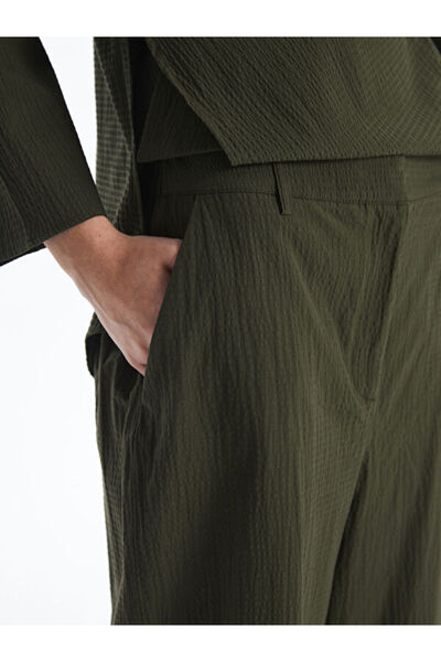 LC Waikiki Elastic Waist Textured Women's Trousers