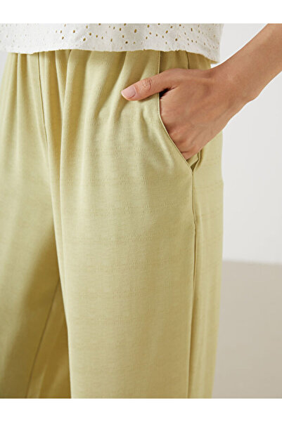 LC Waikiki Wide Leg Women's Trousers with Elastic Waist