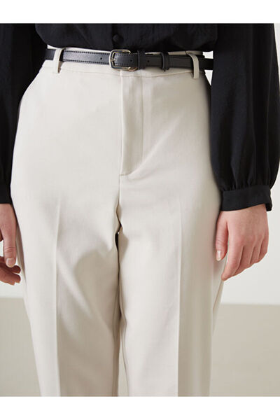 LC Waikiki Women's Straight Pants with Belted Waistband