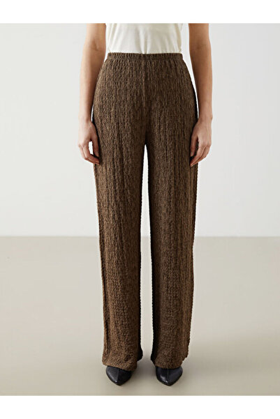 LC Waikiki Elastic Waist Textured Women's Trousers