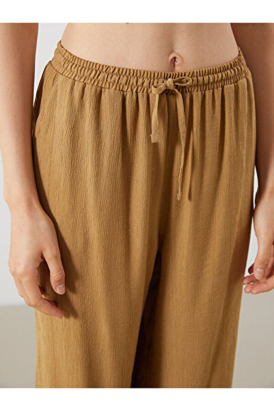 LC Waikiki Elastic Waist Textured Women's Trousers