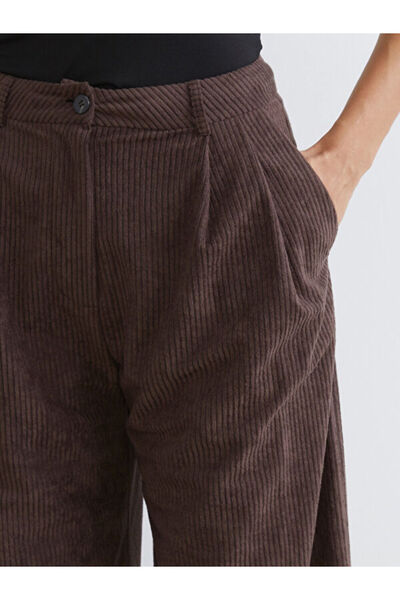 LC Waikiki Wide Leg Women's Velvet Trousers