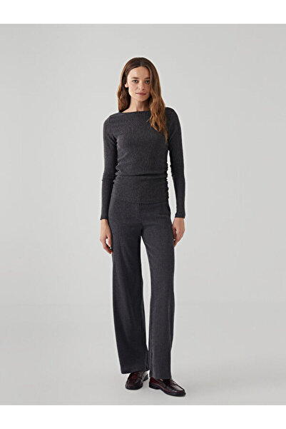LC Waikiki Women's Standard Fit Textured Trousers
