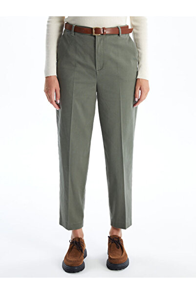 LC Waikiki Belted Waist Carrot Cut Women's Trousers