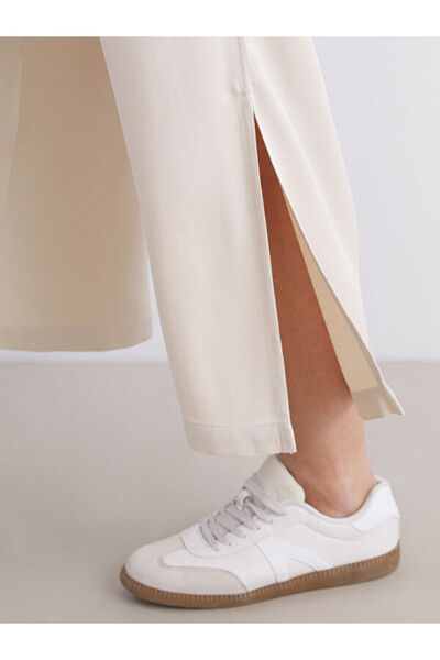 LC Waikiki Women's Linen Blended Pants with Elastic Waist