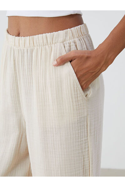 LC Waikiki Elastic Waist Textured Women's Trousers