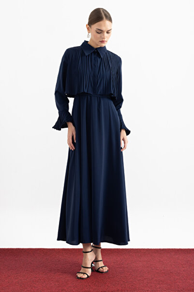Birgül Bektaş Cuff Detailed Pleated Dress