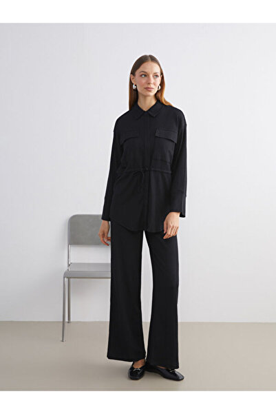 LC Waikiki Elastic Waist Textured Women's Trousers