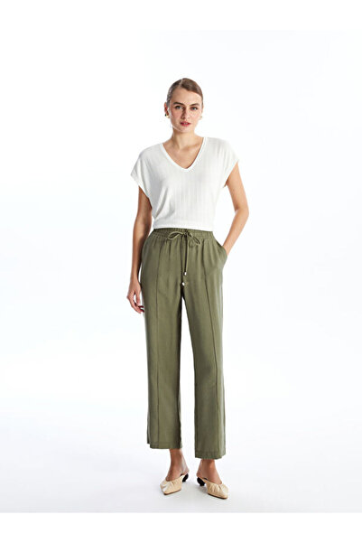 LC Waikiki Women's Elastic Waist Straight Trousers
