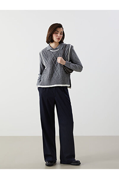 LC Waikiki Loose Fit Striped Women's Trousers