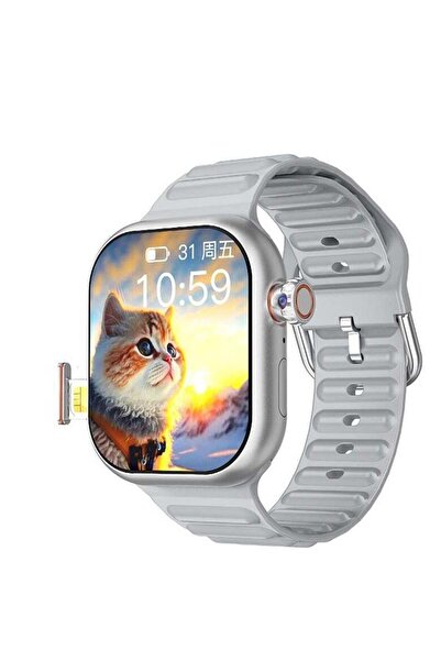 PopZa Smartbarry C95 Ultra Android Smartwatch With Sim and 6Gb Ram 64Gb Rom Rotating camera 2 set Strap -