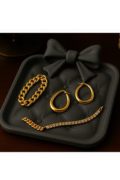 SLM Bow Jewelry Tray Vanity Organizer Dark Gray