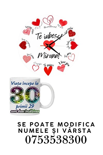 CrisPrint Premium Gift Set: Personalized Watch + Ceremonial Mug "Life Begins ...