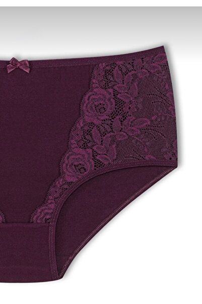 YOYYO Chiloți din bumbac pentru femei Battal Lenjerie de corp cu detalii din dantelă