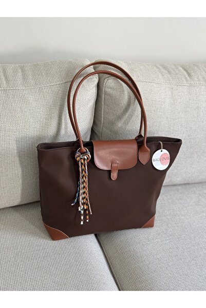 BAGLOVİS Charm Detailled Large Size Tote Bag En40 Boy30
