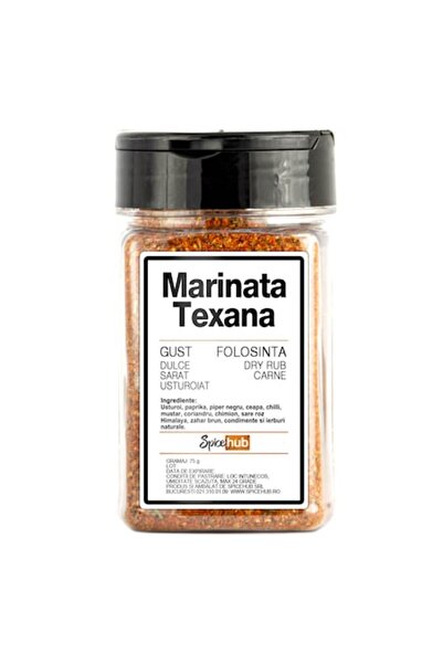 Spicehub Mix Marinata Texana, condiment 100% pentru coaste, pui și carne la grătar, 75g