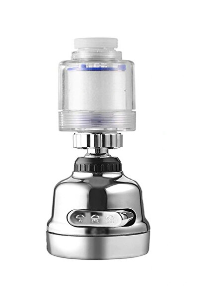 CT STONES رأس صنبور متحرك ثلاثي الوظائف مع فلتر كروم - دوران 360 درجة