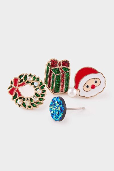 DeFacto New Year Themed Women's 8-Piece Earrings F7410Axns