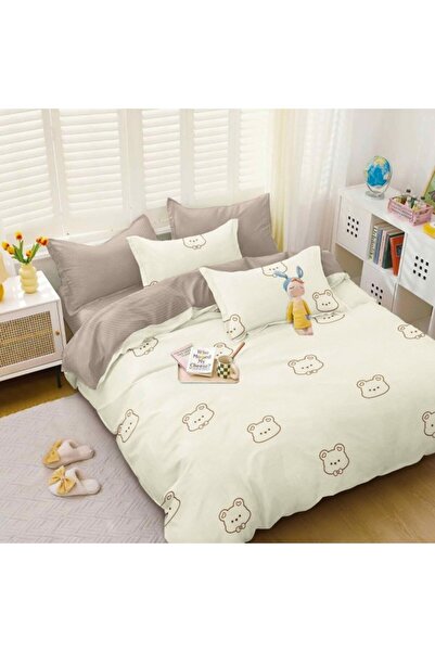 CumparaMisim Double bed linen, satin cotton, classic sheet, 4 pieces