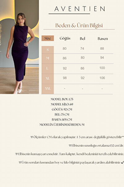 Aventien Draped Slit Glitter Midi Dress