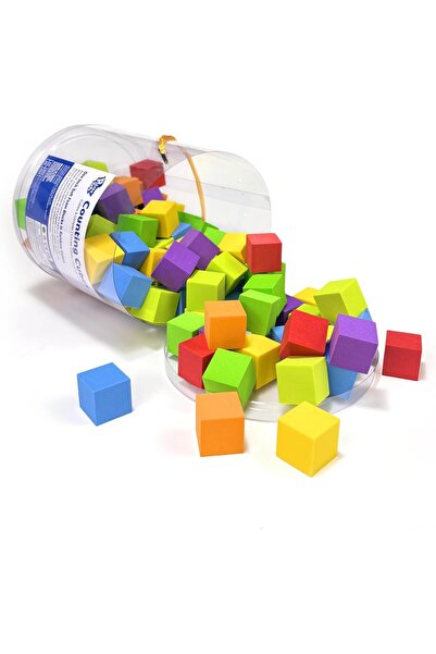 Pairez Toys 105 pcs. soft foam counting blocks, rainbow color, 2.5 cm - manipulative materials for