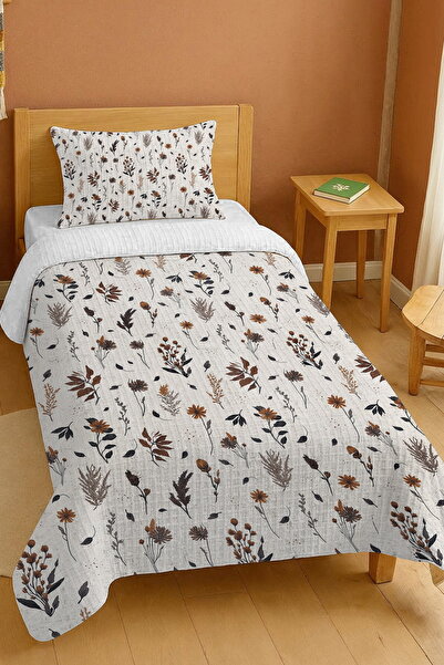 EVPANYA طقم بيكيه فردي بنمط زهور الخريف البوهيمية مصنوع من القطن بنسبة 100%