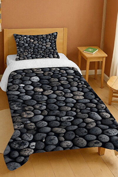 EVPANYA طقم بيكيه فردي منقوش بحجرات ملونة مصنوع من القطن بنسبة 100%